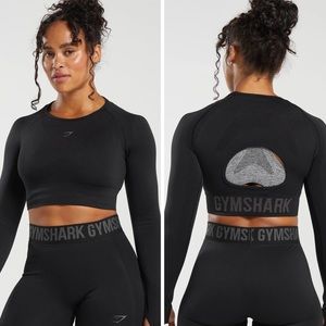 Gymshark FLEX SPORTS LONG SLEEVE CROP TOP